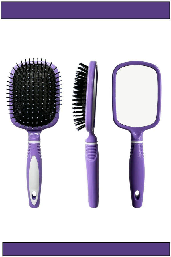 Mirror Hair Detangling Comb Brush Comb Brush Mirrored Brush Mirrored Comb - 2