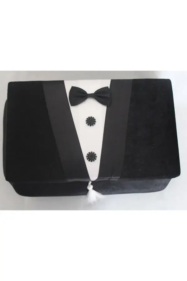 Mirrored Footed Groom Promise Engagement Dowry Chest Bundle - 2