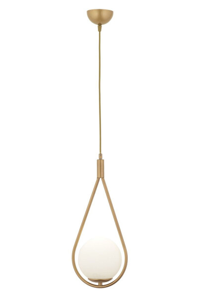 Mirza Single Vintage Pendant White Glass Modern Pendant Kitchen Living Room Pendant Chandelier - 12