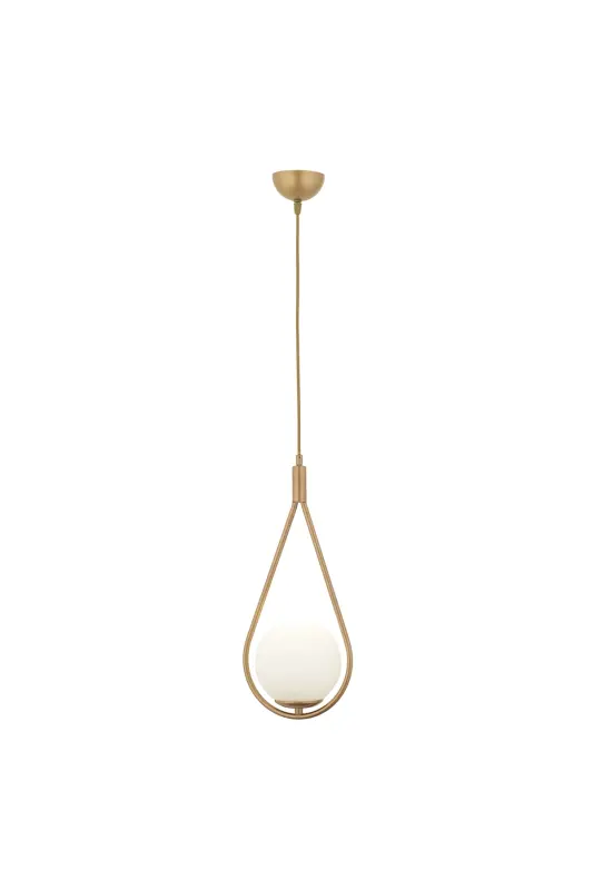 Mirza Single Vintage Pendant White Glass Modern Pendant Kitchen Living Room Pendant Chandelier - 3