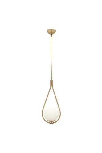 Mirza Single Vintage Pendant White Glass Modern Pendant Kitchen Living Room Pendant Chandelier - 4