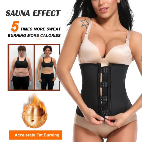 MISS MOLY Ayollar uchun yupqa bel trenajyor Latex Ultra qorinni nazorat qilish effekti Korset Tana shakllantiruvchi Qora - 3