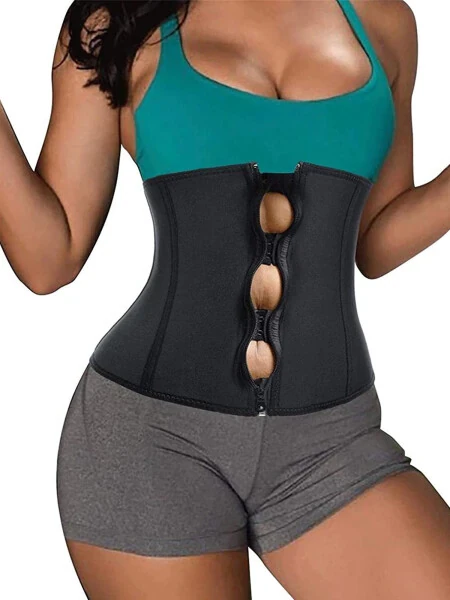 MISS MOLY Slimming Waist Trainer for Women Latex Ultra Tummy Control Effect Corset Body Shaper Black- - UNBRANDED