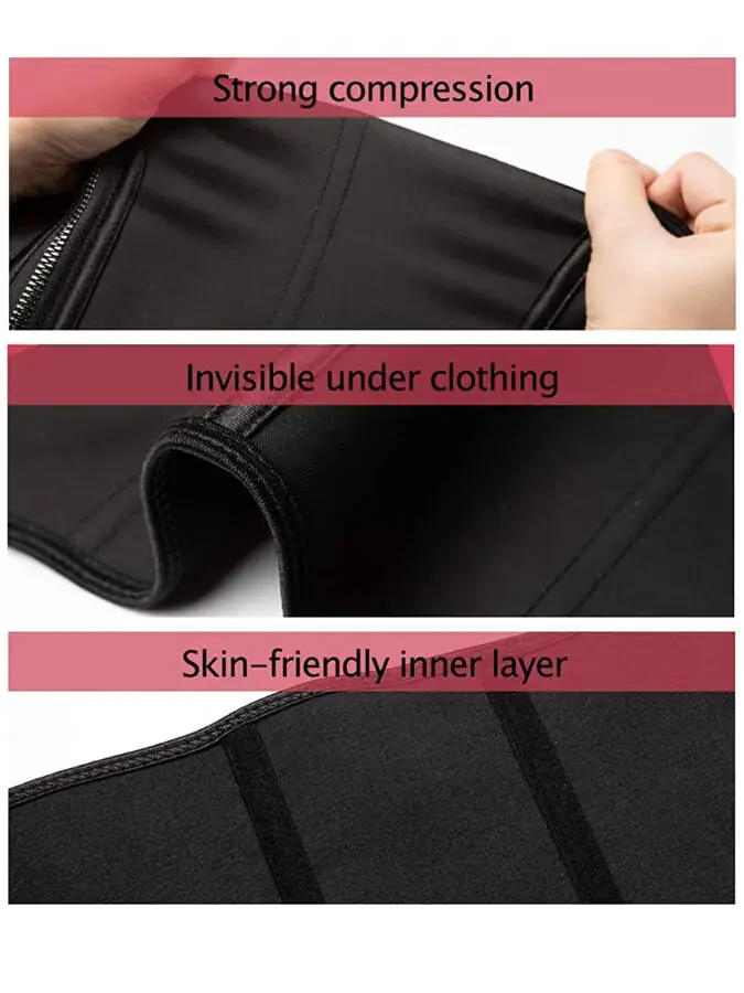 MISS MOLY Slimming Waist Trainer for Women Latex Ultra Tummy Control Effect Corset Body Shaper Black - 6