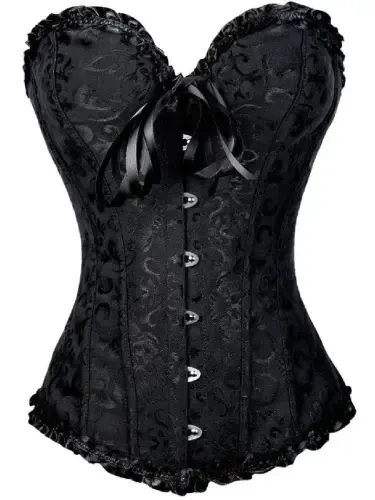 MISS MOLY Women's Lace Up Boned Plus Size Overbust Corset Bustier Bodyshaper Top - 1