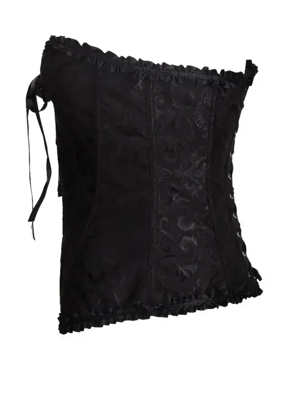 MISS MOLY Women's Lace Up Boned Plus Size Overbust Corset Bustier Bodyshaper Top - 5