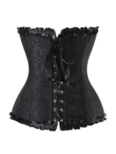 MISS MOLY Women's Lace Up Boned Plus Size Overbust Corset Bustier Bodyshaper Top - 6