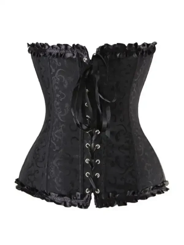 MISS MOLY Women's Lace Up Boned Plus Size Overbust Corset Bustier Bodyshaper Top - 6