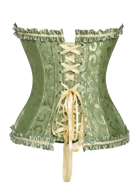 MISS MOLY Women's Lace Up Boned Plus Size Overbust Corset Bustier Bodyshaper Top - 4