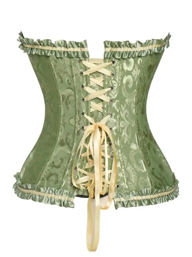 MISS MOLY Women's Lace Up Boned Plus Size Overbust Corset Bustier Bodyshaper Top - 4