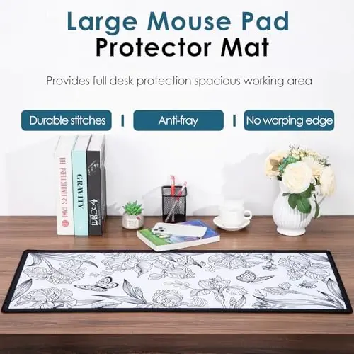 Misty Cloud Pattern Large Gaming Mouse Pad, Extended Mouse Pad for Desk 31.50