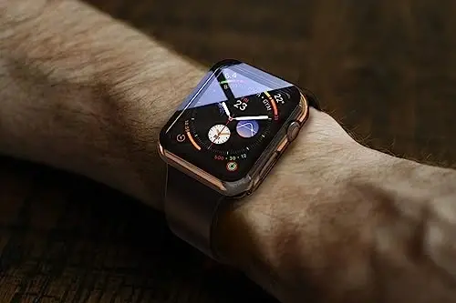 Misxi 2 dona qattiq PC korpusi bilan Temperlangan shisha ekran himoyachisi Apple Watch 4-seriyali 5-seriyali 6-seriyali SE 44mm bilan mos keladi, chizishga chidamli umumiy himoya qopqog'i iWatch uchun, Shaffof - 3