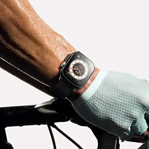 Misxi 2 Pack Qattiq PC G'ilofi O'rnatilgan закаленное cam 49 mm Apple Watch Ultra 3 (2025) / Ultra 2 / Ultra bilan mos keladi, iWatch uchun ekran himoyachisi bilan yupqa himoya g'ilofi, zarbga chidamli qopqoq tugmali, qora - 5