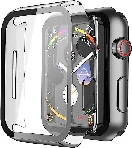 Misxi 2 Pack Qattiq PC G'ilofi Temperli Shisha Ekran Himoyachisi Apple Watch SE 3 (2025) SE 2 SE Series 6 Series 5 Series 4 40mm bilan mos keladi, Tiniq 