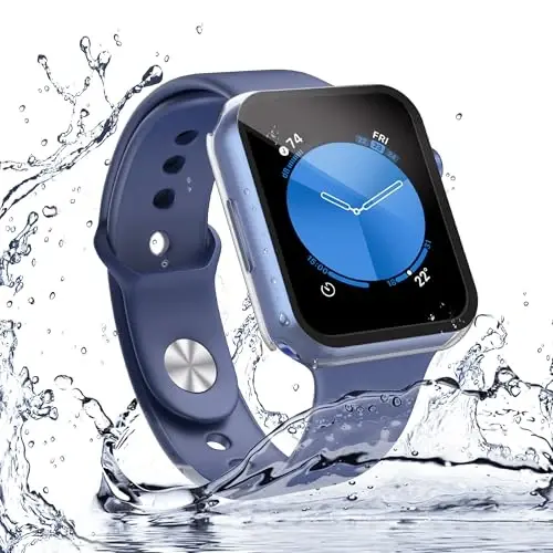 Misxi [2 Pack] Suv o'tkazmaydigan qattiq g'ilof закалённое oynali Apple Watch SE 3 SE 2 SE Series 6 Series 5 Series 4 40mm bilan mos keladi, iWatch ekran himoyachisi uchun qattiq himoya qopqog'i, матовый shaffof 