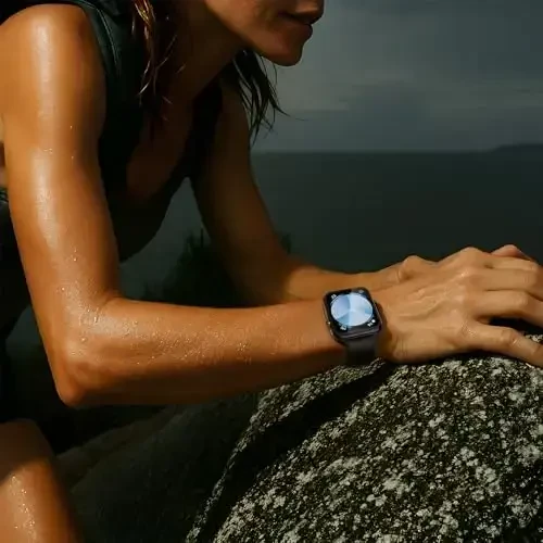 Misxi 2 Pack Tempered Glass Case Apple Watch SE 3 (2025) SE 2 SE Series 6 Series 5 Series 4 44mm bilan mos keladi, iWatch uchun qattiq kompyuter ekran himoyasi, umumiy himoya qopqog'i, Jet Black - 6