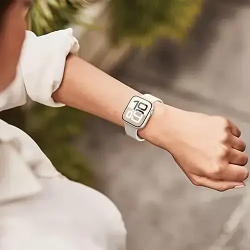 Misxi 2 Pack Tempered Glass Case Compatible for Apple Watch Series 11 (2025) Series 10 42mm, Hard PC Screen Protector Overall Protection Ultra-Thin Scratch-Resistant Cover for iWatch, 2 Starlight - 6