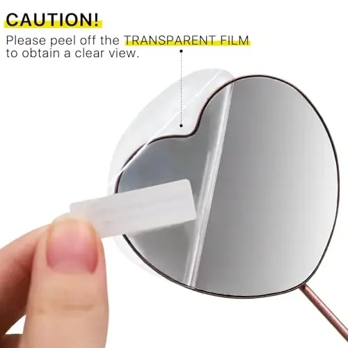 Miuffue 2.2inch Lovely Lash Mirror, Heart Shaped Detachable Stainless Steel Eyelash Mirror for Eyelash Extensions, Lash Supplies and Tool for Techs, Pink - 5