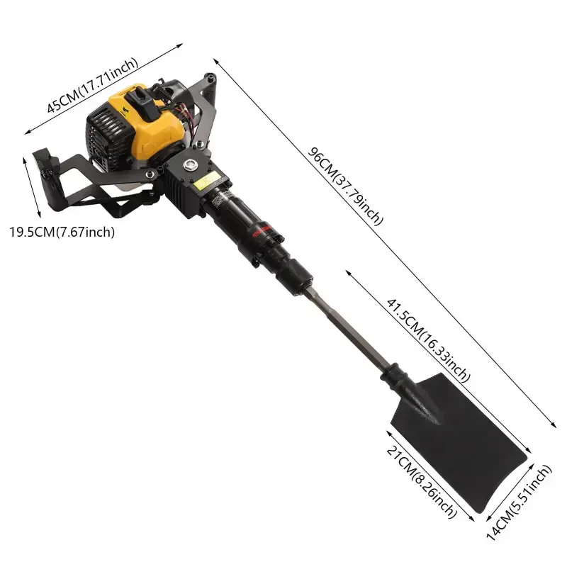 Miumaeov Excavator Garden Tree Digger 33CC 2-Stroke Air-Cooled Digging Machine Hand-held Digger Portable Post Hole Digger for Garden Farm Fence Protection - 3
