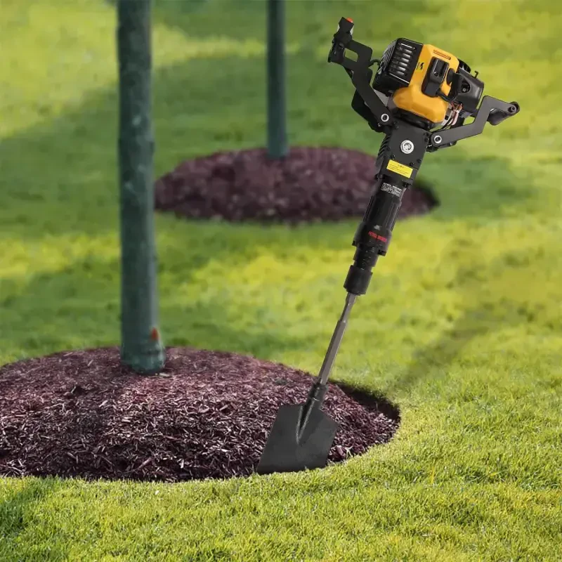 Miumaeov Excavator Garden Tree Digger 33CC 2-Stroke Air-Cooled Digging Machine Hand-held Digger Portable Post Hole Digger for Garden Farm Fence Protection - 4