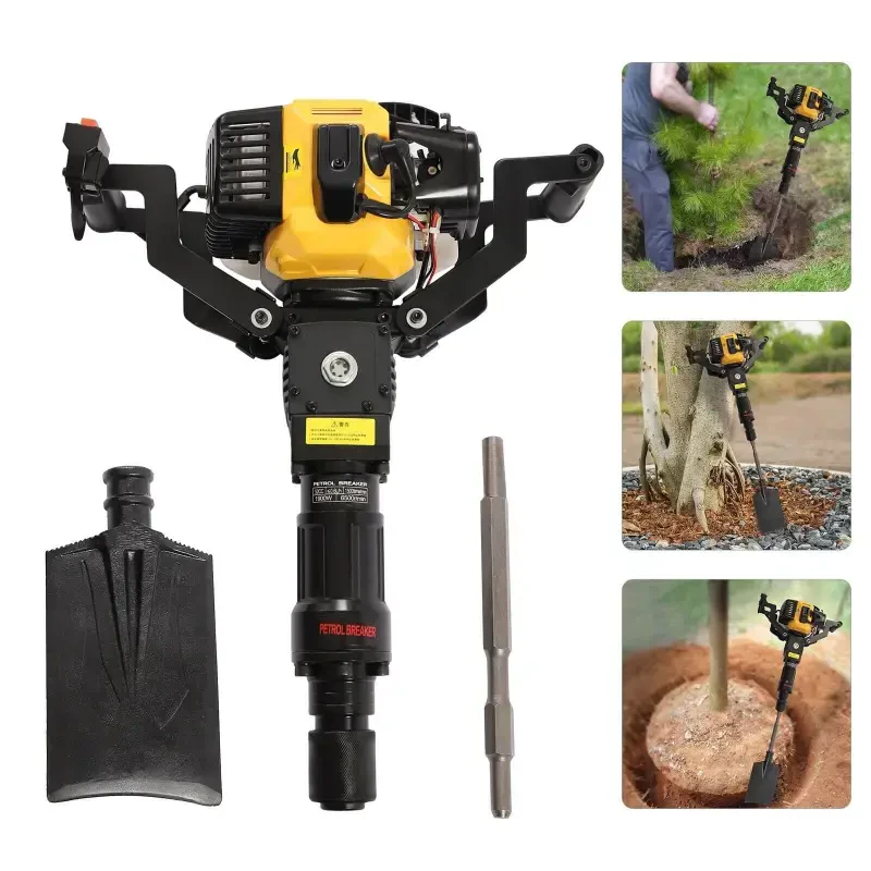 Miumaeov Excavator Garden Tree Digger 33CC 2-Stroke Air-Cooled Digging Machine Hand-held Digger Portable Post Hole Digger for Garden Farm Fence Protection - 6