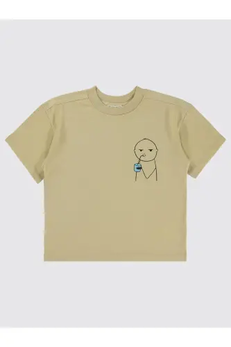 Mivil Oversize Kids T-Shirt 6-9 Years Oat Milk - 1