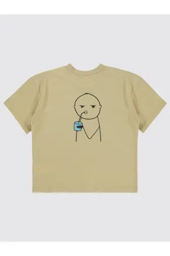 Mivil Oversize Kids T-Shirt 6-9 Years Oat Milk - CIVIL (1)