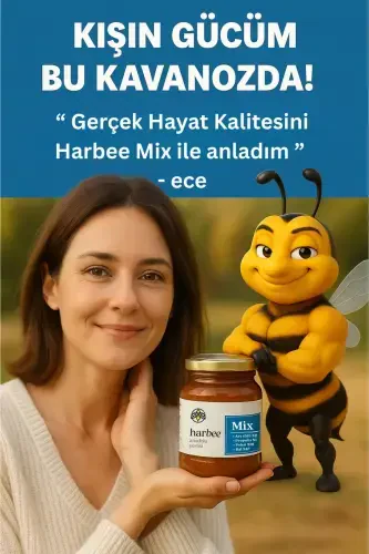Bal, Propolis, Arı Sütü, Polen Karışımı 220gr. %100 Doğal - Harbee Mix - Har-Bee (1)