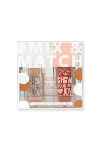 Mix & Match Glow Liquid Highlighter 72 & Joy Liquid Blush 53-pembe - 1