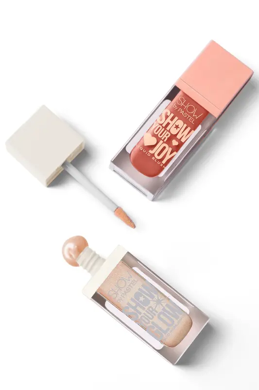 Mix & Match Glow Liquid Highlighter 72 & Joy Liquid Blush 53-pembe - 6
