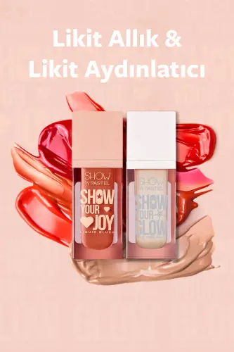 Mix & Match Glow Liquid Highlighter 72 & Joy Liquid Blush 57-Şeftali - SHOW BY PASTEL (1)
