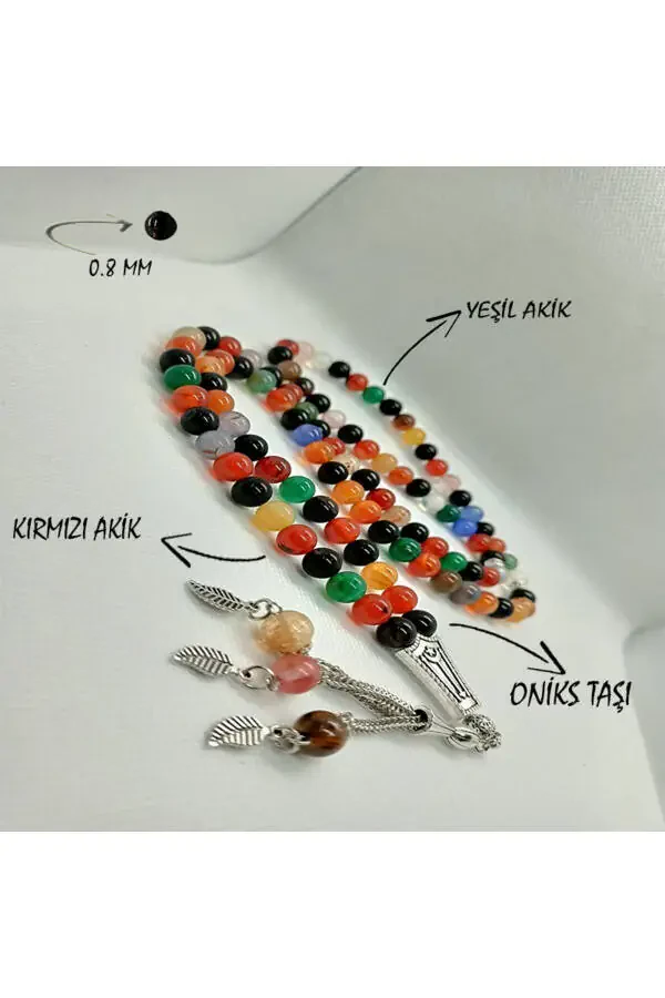 Mixed Chakra 8mm Natural Stone Prayer Beads 99pcs - 1