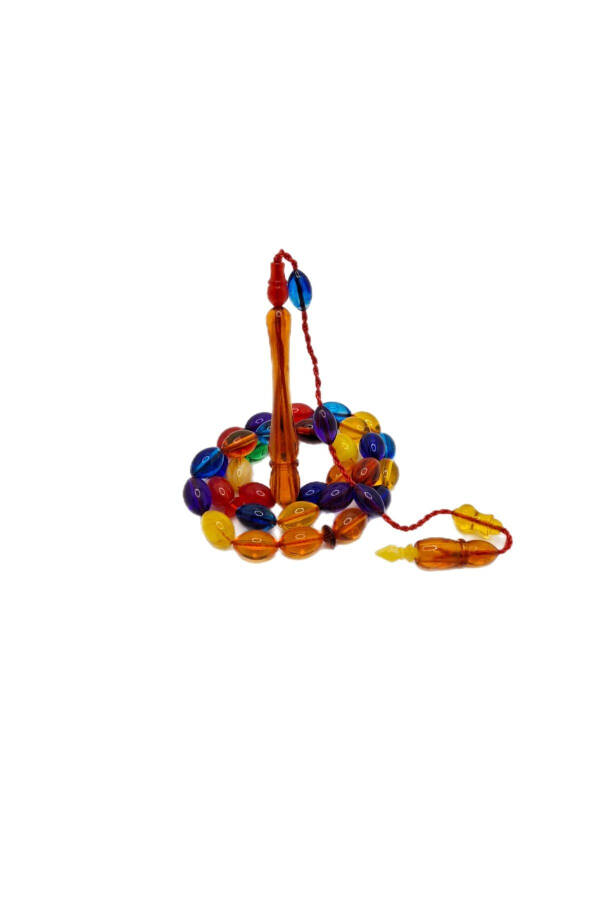 Mixed Color Bonbon Powder Amber Prayer Beads - 2