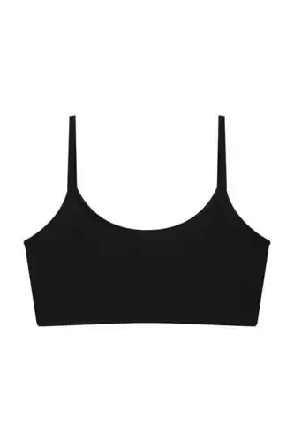 Mixed Colored Girls' Half Athletic Non-Padded Training Bra Cotton Lycra 6-Pack - 9