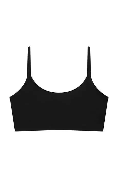 Mixed Colored Girls' Half Athletic Non-Padded Training Bra Cotton Lycra 6-Pack - 9