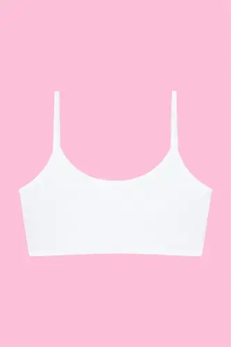 Mixed Colored Girls' Half Athletic Non-Padded Training Bra Cotton Lycra 6-Pack - BÜYÜKBEDENIZ (1)