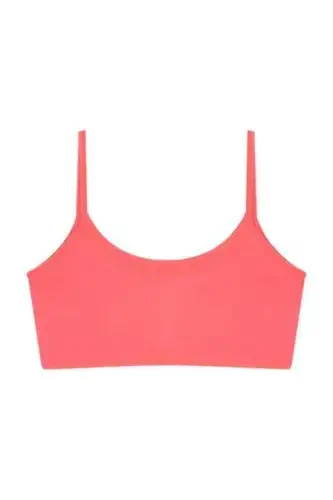 Mixed Colored Girls' Half Athletic Non-Padded Training Bra Cotton Lycra 6-Pack - 10