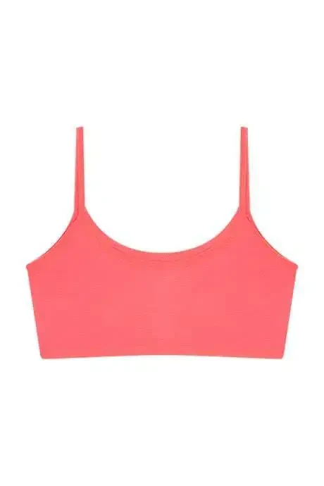 Mixed Colored Girls' Half Athletic Non-Padded Training Bra Cotton Lycra 6-Pack - 10