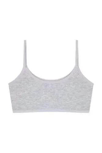 Mixed Colored Girls' Half Athletic Non-Padded Training Bra Cotton Lycra 6-Pack - 3