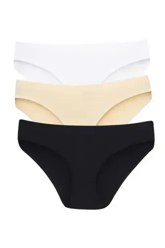 Mixed Colorful 3-pack Women's Panties Cotton - 1