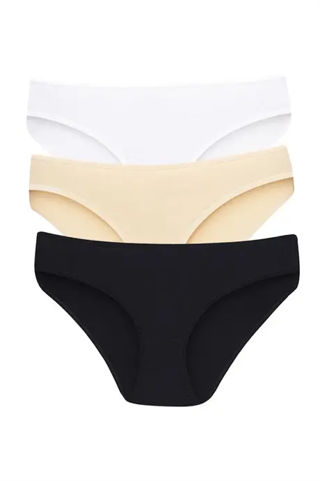 Mixed Colorful 3-pack Women's Panties Cotton - 1