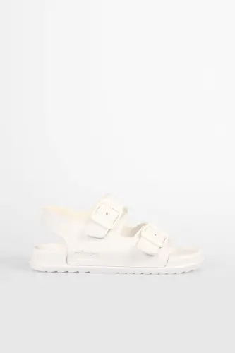 Miyu Basic Unisex Baby White Sandal - 1