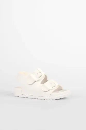 Miyu Basic Unisex Baby White Sandal - 3