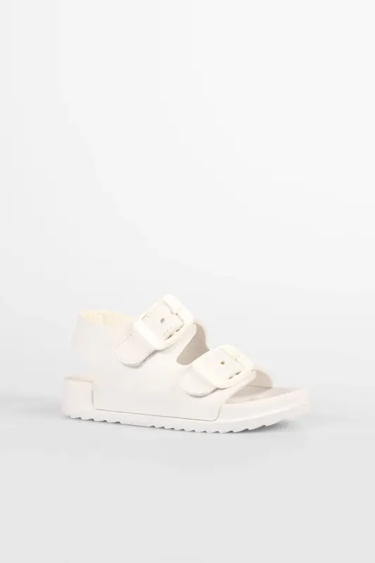 Miyu Basic Unisex Baby White Sandal - 3