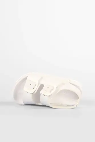 Miyu Basic Unisex Baby White Sandal - 6