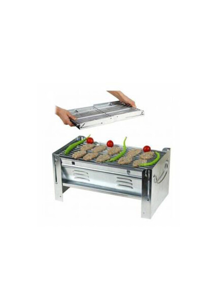 Mizan Metal Practical Portable Folding Trunk Type Camping and Picnic Grill - 7