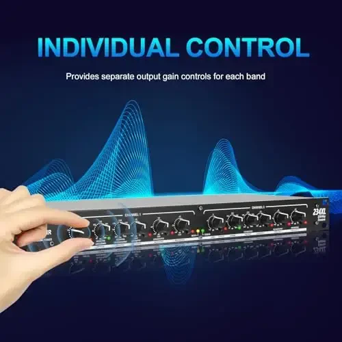 MIZISNR Professional 2/3 Stereo/4 Mono Krossver, XLR Kirish va Chiqish bilan, Sabvuferli PA Tizimi uchun Stereo Audio Ovoz Ishlovi - 4