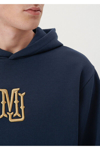 MJ Embroidered Navy Sweatshirt - 5