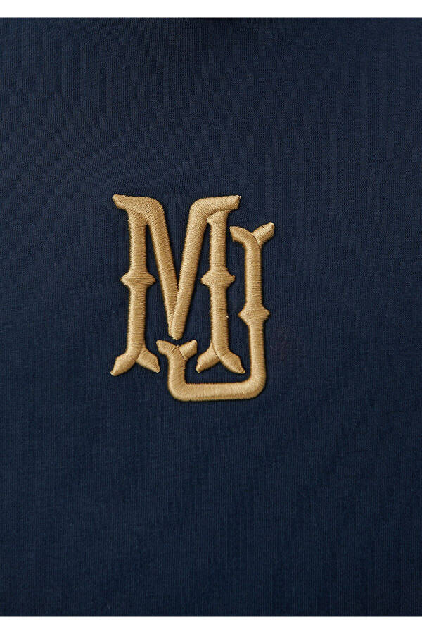 MJ Embroidered Navy Sweatshirt - 6