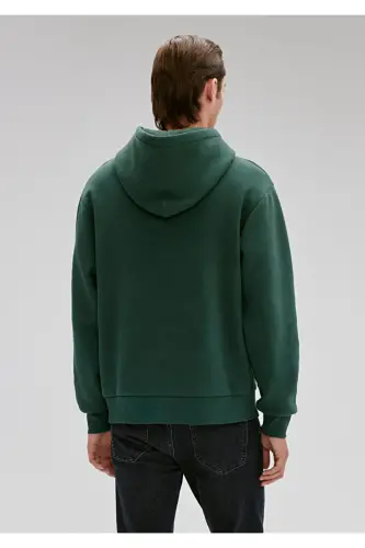 MJ Nakışlı Kapüşonlu Yeşil Sweatshirt 0S10131-71538 - Yeşil-71538 - 3